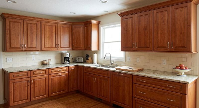 Cherry Cabinet Refacing in Terre Haute, IN