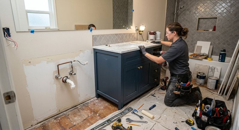 Vanity Cabinet Installation in Terre Haute, IN